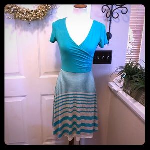 Anthropologie (Gilli) MintGreen White Summer Dress